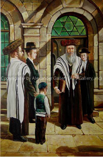 Leaving The Synagogue I. by Yuri Dvornik