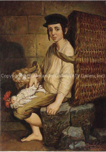 The Boy with Chicken. by Victor Brindatch