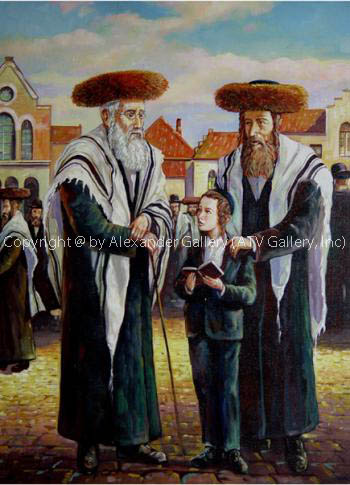 Leaving The Synagogue III. by Yuri Dvornik