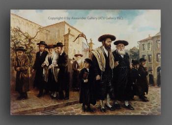 Leaving the Synagogue I by Elena Flerova