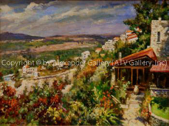 Wiew of Safed. by Itshak Holtz