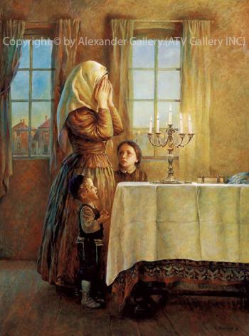 Welcoming the Shabbos by Elena Flerova