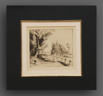 Rembrandt.Etching on paper. by Rembrandt Harmensz. van Rijn.